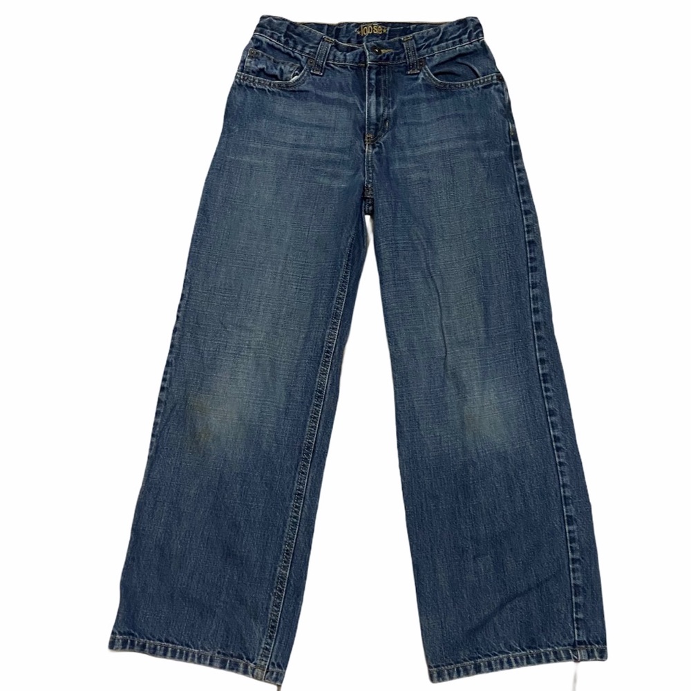 Old Navy Boys Jeans Loose Denim Cotton Pants Dark Wash Blue Casual Play Size 10